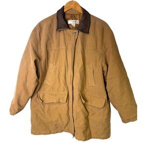 Jones New York‎ Sport Field Jacket Barn Coat Chore Coat Tan Quilted Interior PL